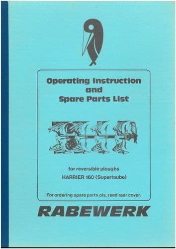 Rabewerk Plough Harrier 160 (Supertaube) Operators Manual & Parts List