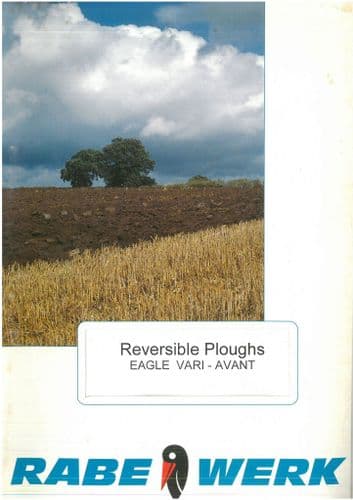 Rabewerk Reversible Ploughs Eagle Vari - Avant Operators Manual with Parts List