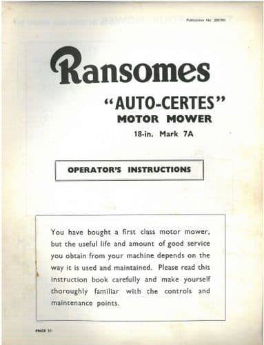 Ransomes Auto-Certes 18