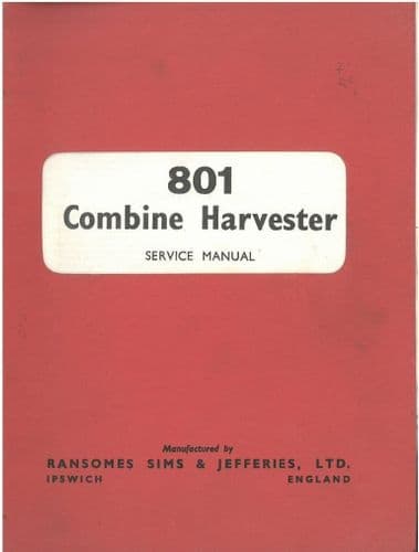 Ransomes Combine 801 Service Manual