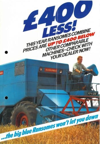 Ransomes Combine Crusader & Cavalier Brochure -