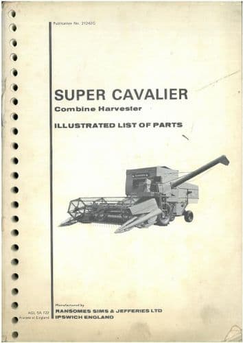 Ransomes Combine - Super Cavalier Parts Manual