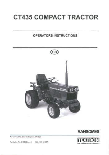 Ransomes Compact Tractor CT435 Operators Manual