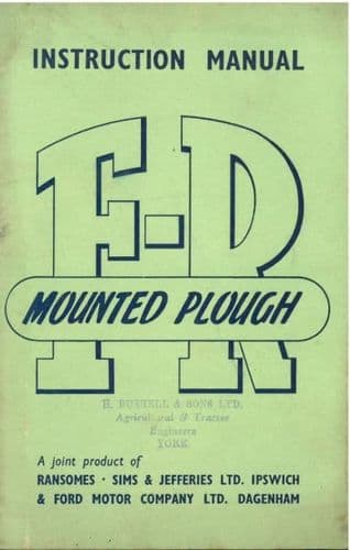 Ransomes FR Mounted Plough Operators Manual