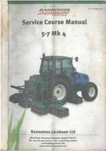 Ransomes Gang Mower 5-7 Mk4 Workshop Service Course Manual