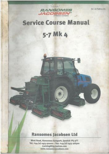 Ransomes Gang Mower 5-7 Mk4 Workshop Service Course Manual