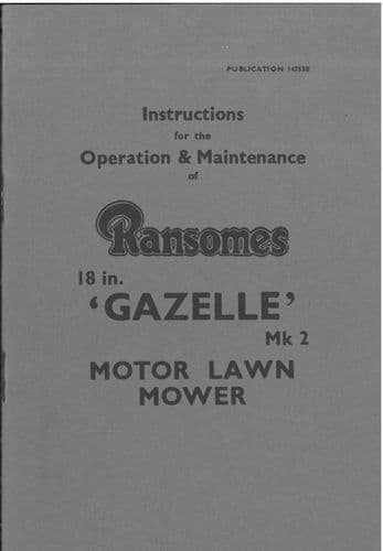Ransomes Gazelle Motor Mower Lawnmower 18