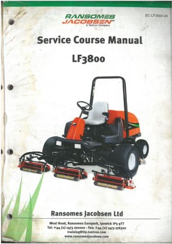 Ransomes Jacobsen Grass Cutting Machine LF3800 Workshop Service Course Manual