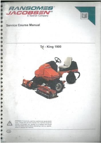 Ransomes Jacobsen Tri-King 1900 Grass Mower Workshop Service Course Manual
