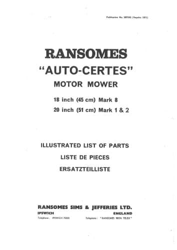 Ransomes Mower Auto-Certes 18