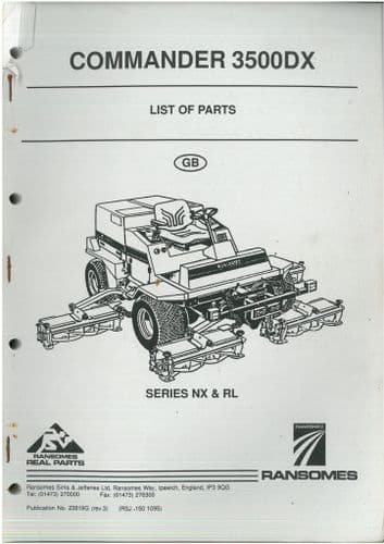 Ransomes Mower Commander 3500DX  Parts Manual
