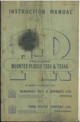 Ransomes TS64 & TS64A Mounted Plough Operators Manual