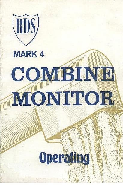 RDS Combine Monitor MK4 Operating Instructions