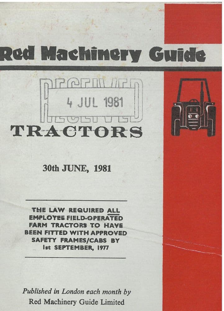 Red Machinery Guide - Tractor Prices 30th June 1981