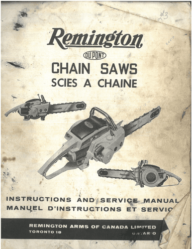 Remington Chainsaw Operators Manual