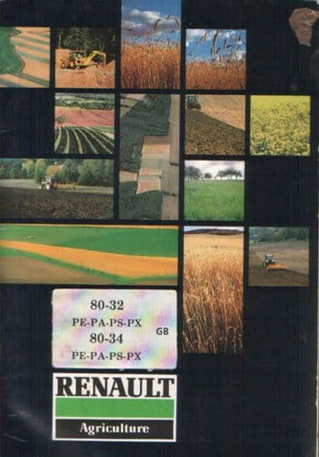 Renault Tractor 80-32 & 80-34 PE, PA, PS, PX Operators Manual