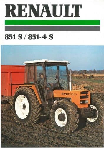 Renault Tractor 851S & 851-4S Brochure - 851 851-4 S - IN FRENCH ONLY