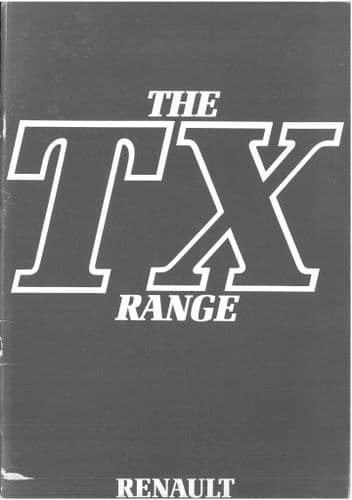 Renault Tractor TX Range - 95-12, 95-14, 103-12, 103-14, 113-12, 113-14, 133-14, 145-14 Brochure