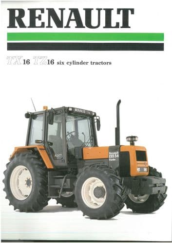 Renault Tractor TX16 & TZ16 Series - 110-54 120-54 133-54 145-54 155-54 Brochure