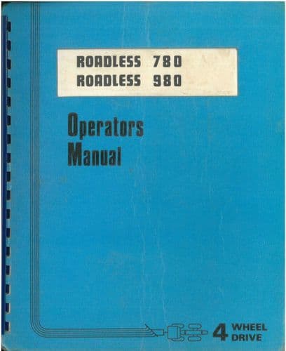 Roadless Tractor 780 & 980 Operators Manual