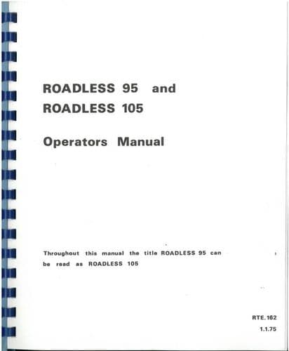 Roadless Tractor 95 & 105 Operators Manual
