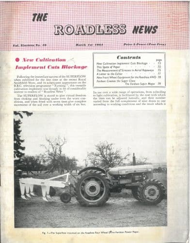 Roadless Tractor News March 1st 1961 Newsletter