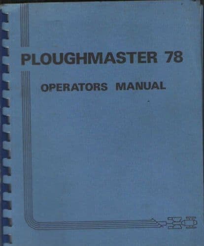 Roadless Tractor Ploughmaster 78 Operators Manual