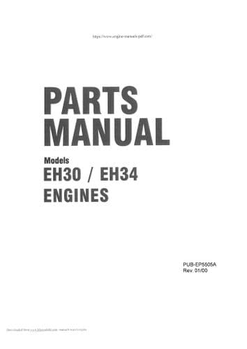Robin America Inc Engine EH30 EH34 Parts Manual