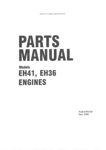 Robin America Inc Engine EH41 EH36 Parts Manual
