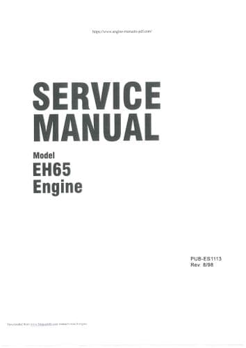Robin America Inc Engine EH65 Workshop Service Manual
