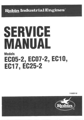 Robin America Inc Engine EY115-3 EY20-3 Workshop Service Manual