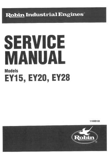 Robin America Inc Engine EY15 EY20 EY28 Workshop Service Manual