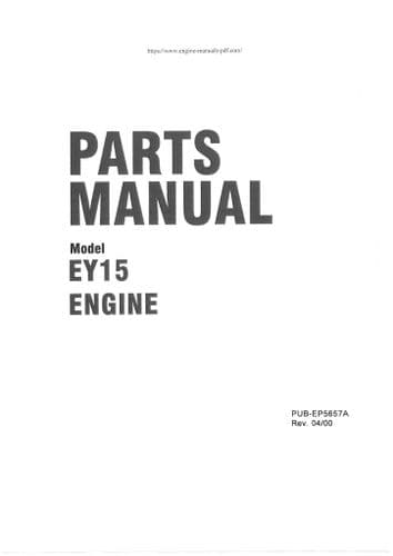 Robin America Inc Engine EY15 Parts Manual