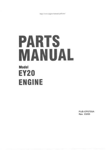 Robin America Inc Engine EY20 Parts Manual