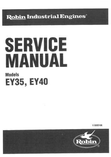 Robin America Inc Engine EY35 EY40 Workshop Service Manual