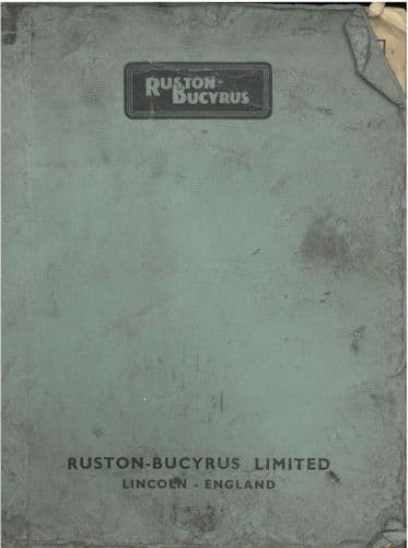 Ruston Bucyrus  Excavator 24RB Operators Manual 24-RB