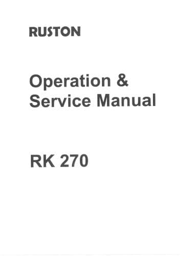Ruston Engine RK270 Operators and Service Manual