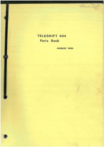 RWC Holdings Teleshift Telehandler TS404 Parts Manual