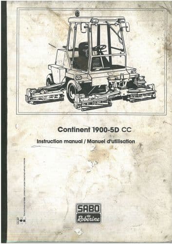Sabo Roberine Lawn Tractor Continent 1900-5D Operators Manual