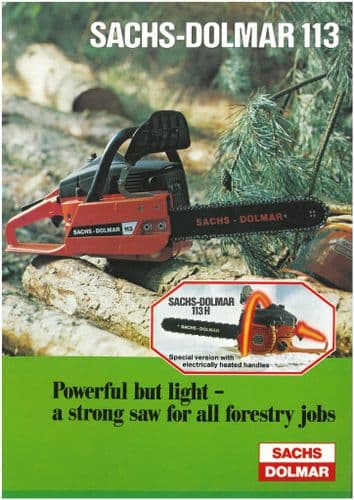 Sachs-Dolmar Chainsaw 113 Brochure