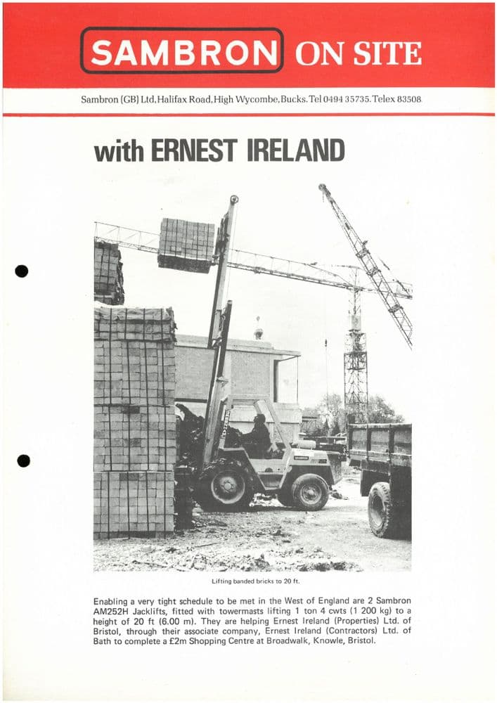 Sambron Forklift Jacklifts AM10 JAC24 AM34 AM354 AM22 AM252 BrochureS