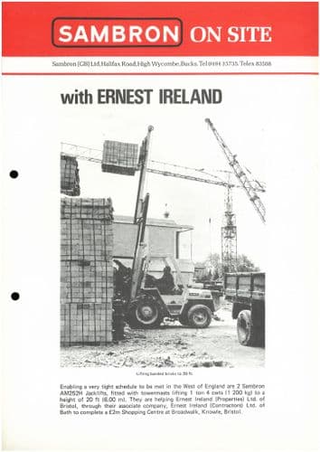 Sambron Forklift Jacklifts AM10 JAC24 AM34 AM354 AM22 AM252 BrochureS