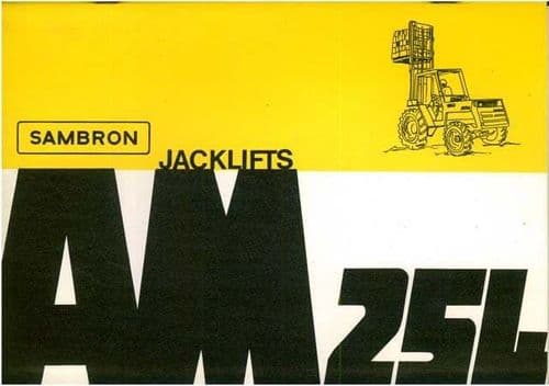 Sambron Jacklift Forklift AM254 Operators Manual with Parts List