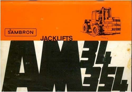 Sambron Jacklift Forklift AM34 AM354 Operators Manual with Owners Parts List