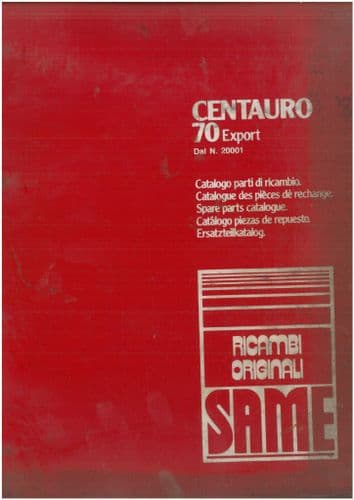 Same Tractor Centauro 70 Export Parts Manual - ORIGINAL