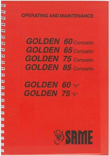 Same Tractor Golden 60 65 75 85 Compatto - Golden 60V & 75V Operators Manual - V