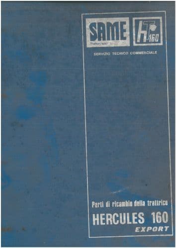 Same Tractor Hercules 160 Parts Manual - ORIGINAL