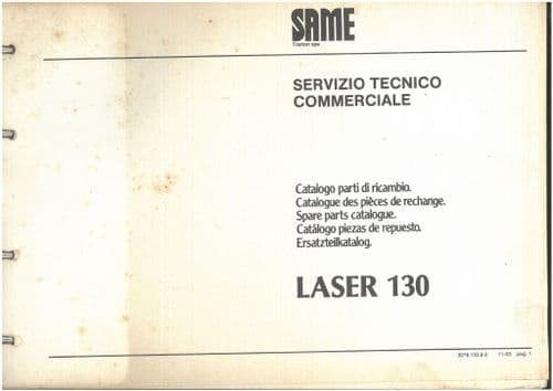 Same Tractor Laser 130 Parts Manual