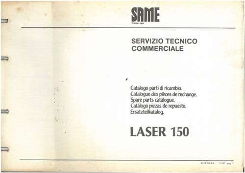 Same Tractor Laser 150 Parts Manual