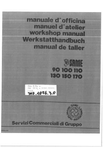 Same Tractor Laser 90 100 110 130 150 170 Workshop Service Repair Manual